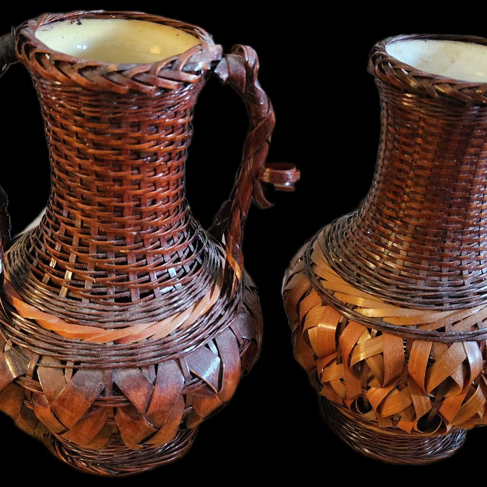 Handcrafted Brown Woven Vases